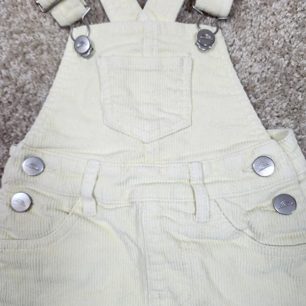 Jamie Kay Girls Butter Yellow Corduroy Pinafore Overall Dress Size‎ 2Y